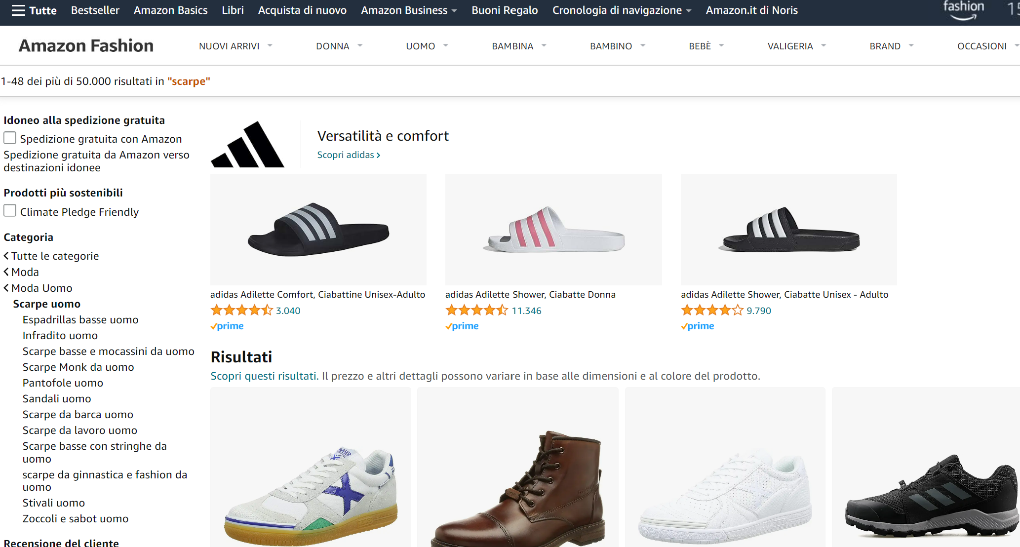 amazon scarpe negozio affidabile