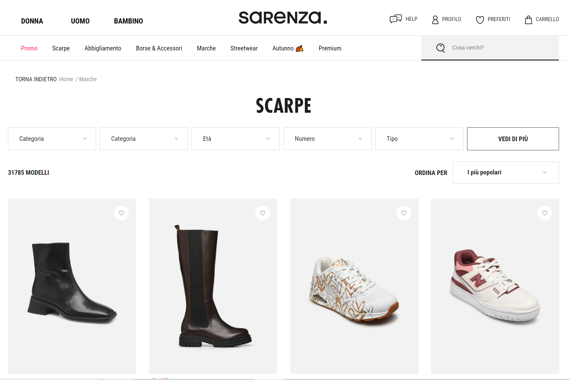 sarenza scarpe negozio affidabile