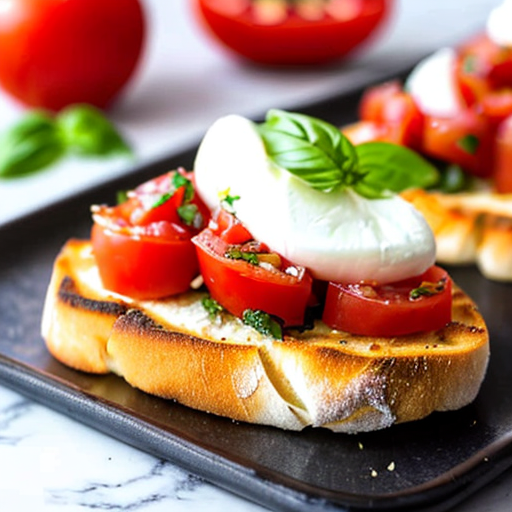 Bruschetta di pomodoro e mozzarella