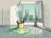 A room with moldy walls