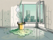 A room with moldy walls