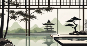 A serene japanese zen garden