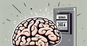 A symbolic brain with a ticket labeled "bonus psicologo 2024" being inserted into a slot