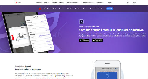 adobe fill and sign compilazione