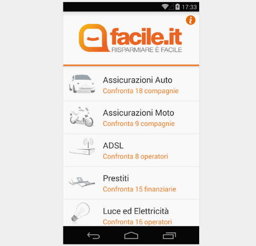 app facile.it mutui e rca