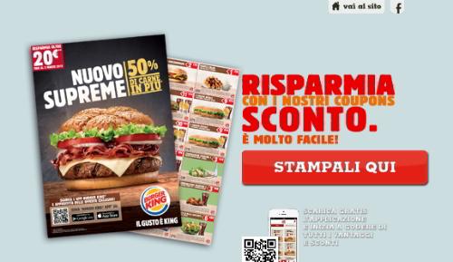 sconto da Burger King