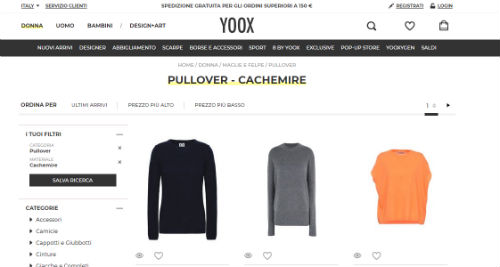 cashemire yoox