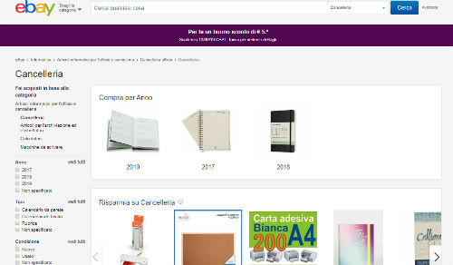 ebay cancelleria ufficio