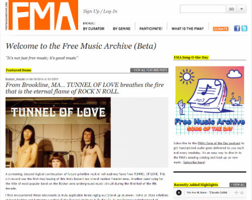 free music archive musica senza pagare
