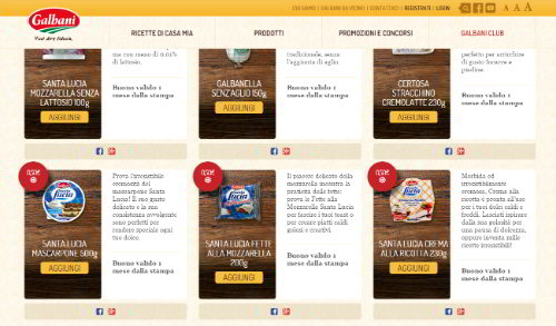 coupon prodotti galbani