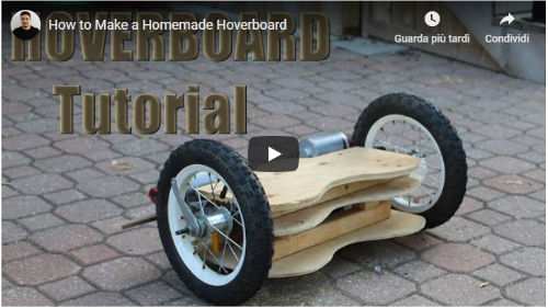 hoverboard fai da te video