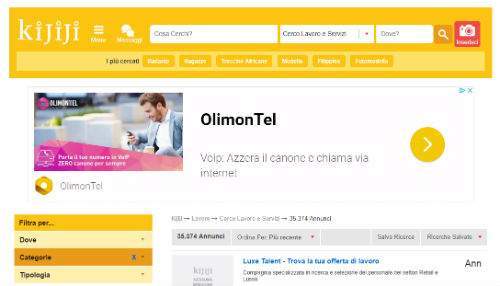 kijiji lavoro
