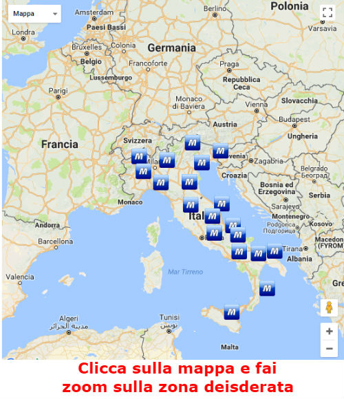 mappa distributori metano in Italia