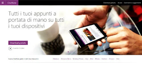 onenote app per appunti