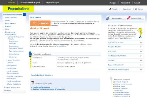 conto bimbi poste italiane