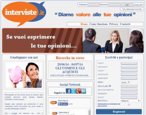 questionari interviste online