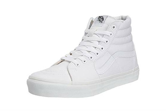 vans alte bianche pelle